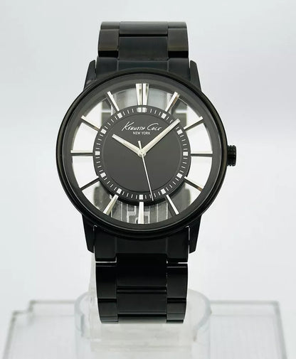 Kenneth Cole Men's KC3994 Transparency Classic See-Thru Dial Watch. Black